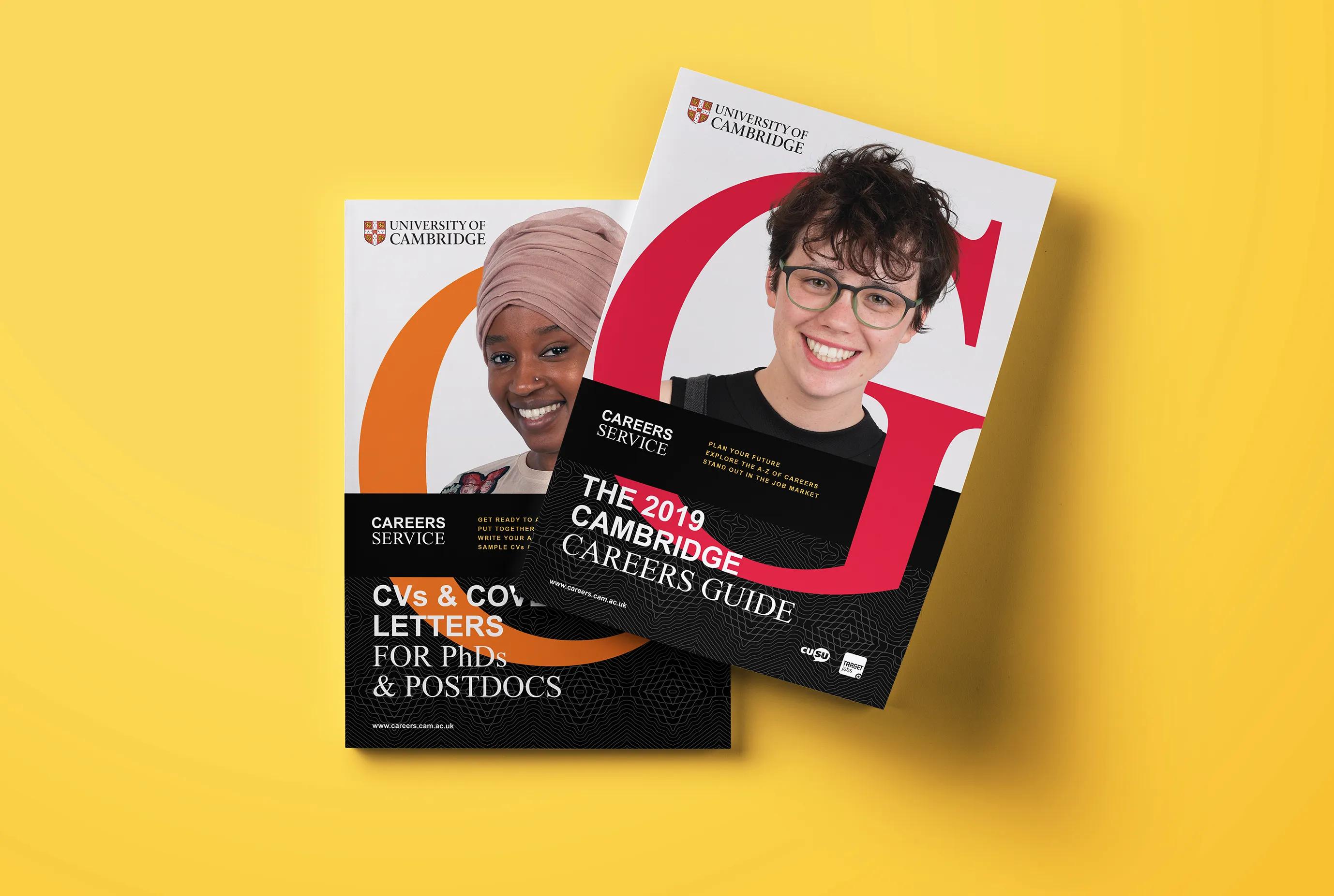 Booklet covers for the careers service