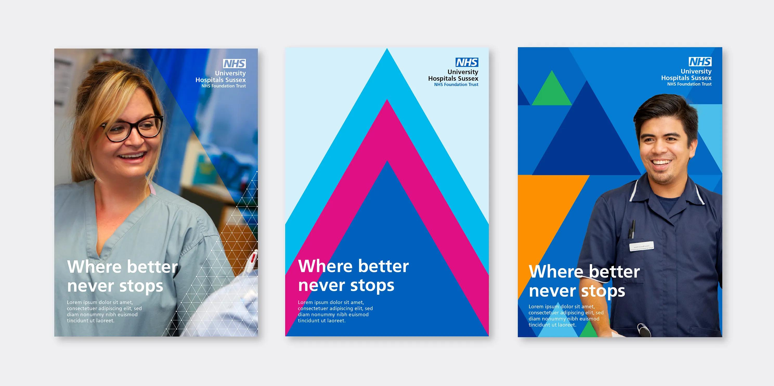 Set of three posters for UHSussex
