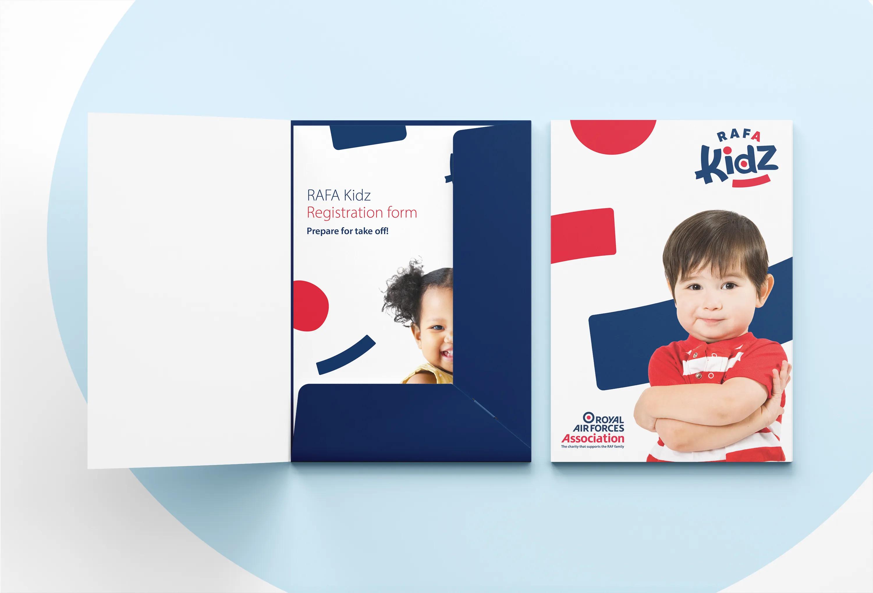 Front cover and branded folder