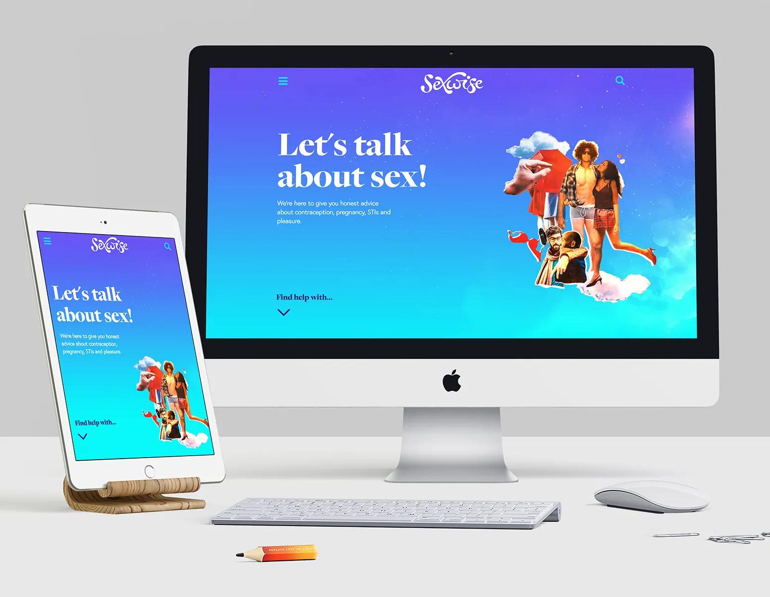 Website shown on ipad and mac