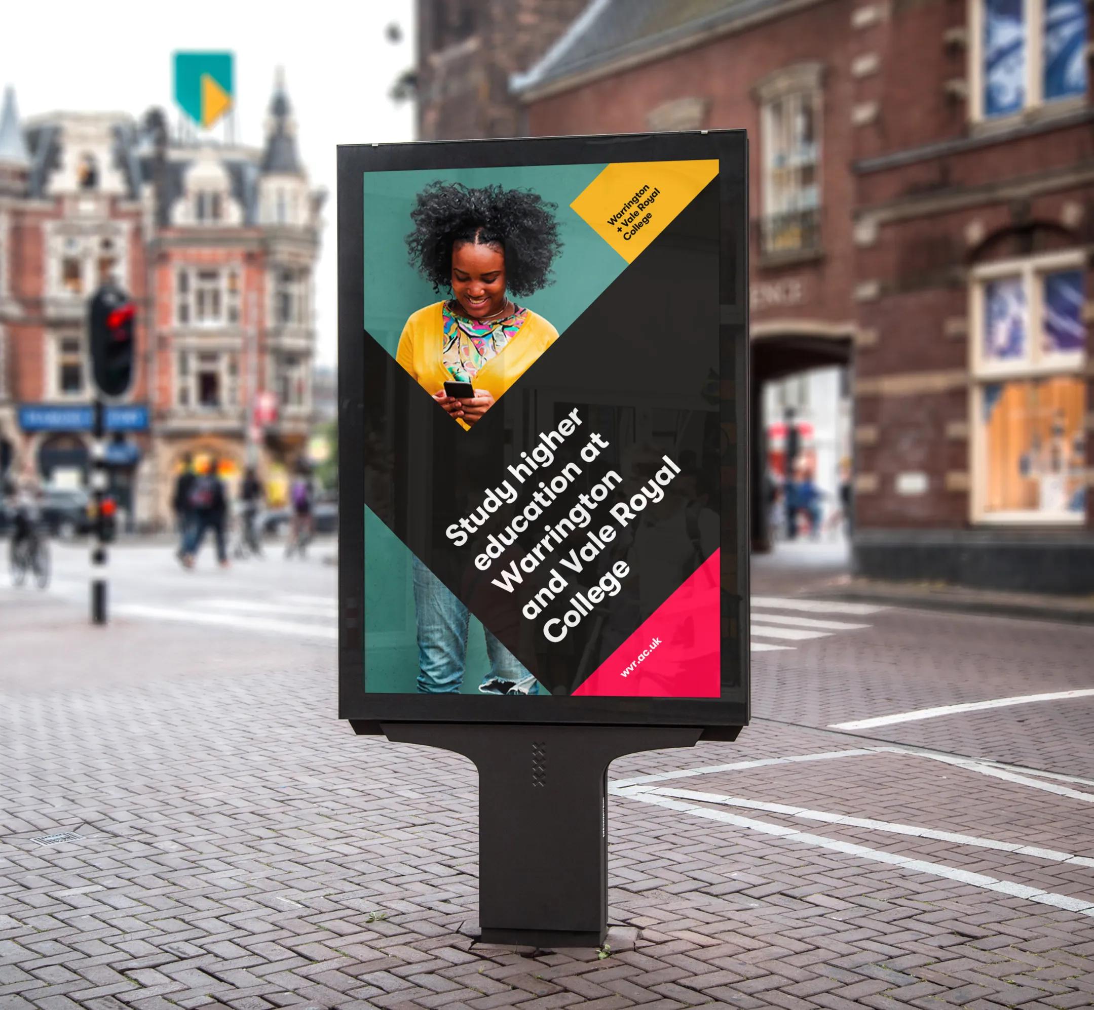 Advertisement on the high street