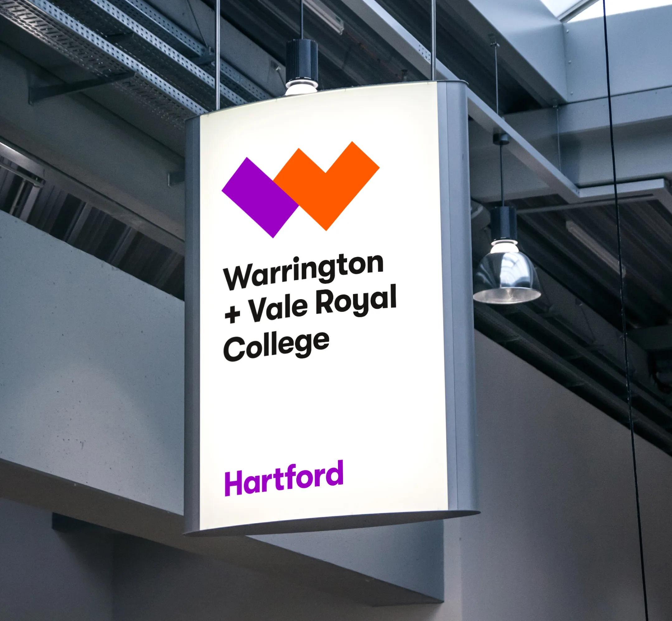 Signage with the logo