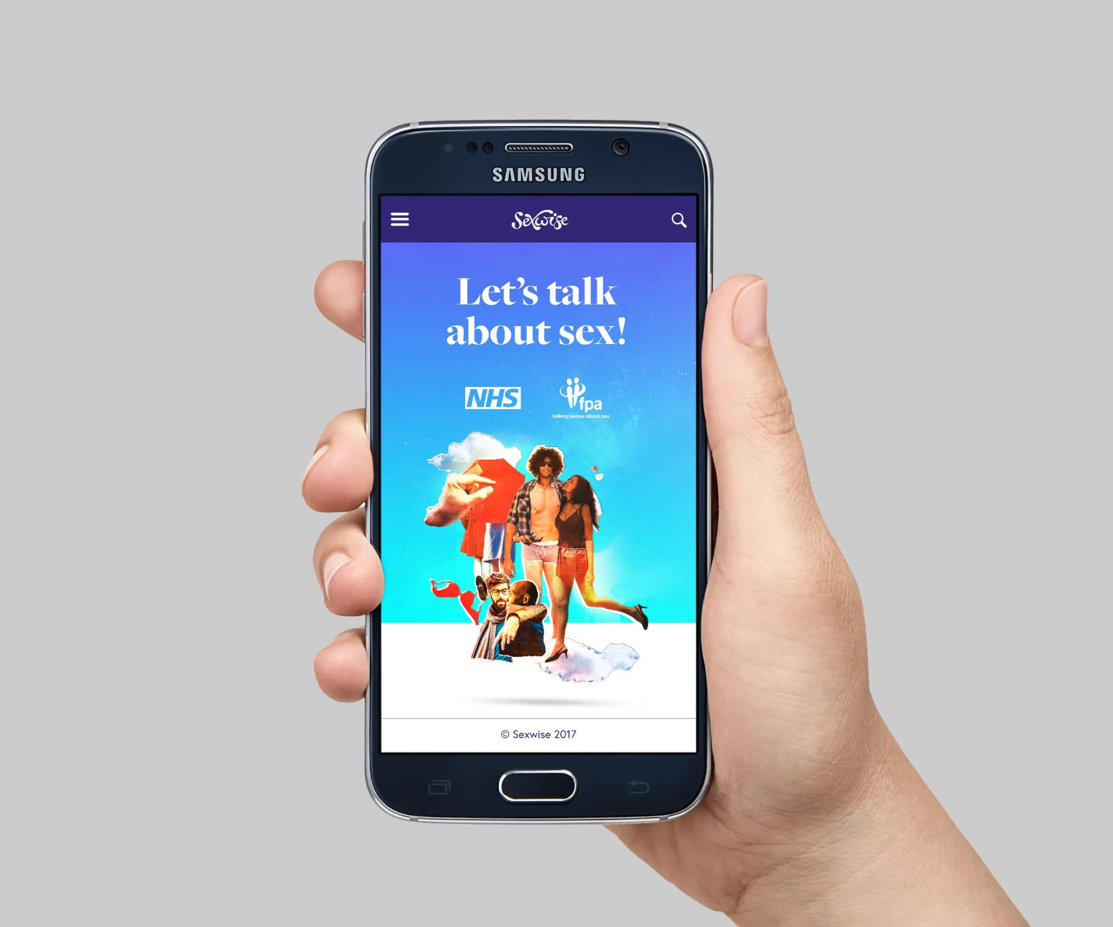 website shown on iphone