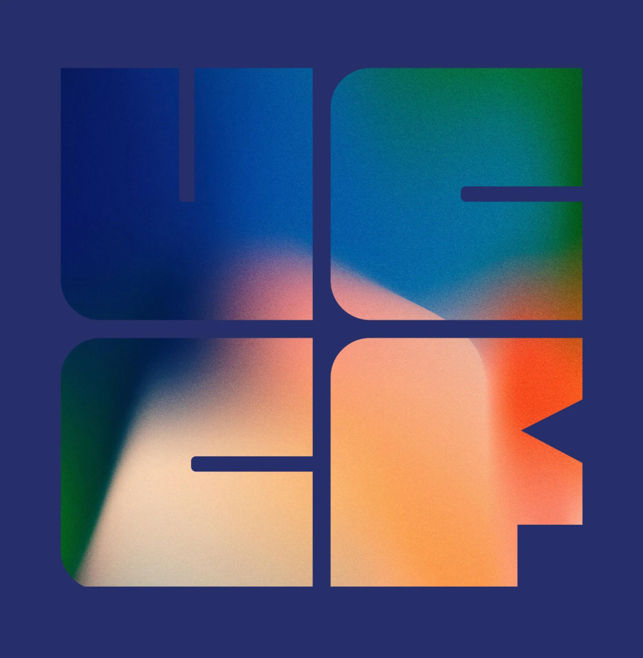 UCCF logo cut out with gradient background