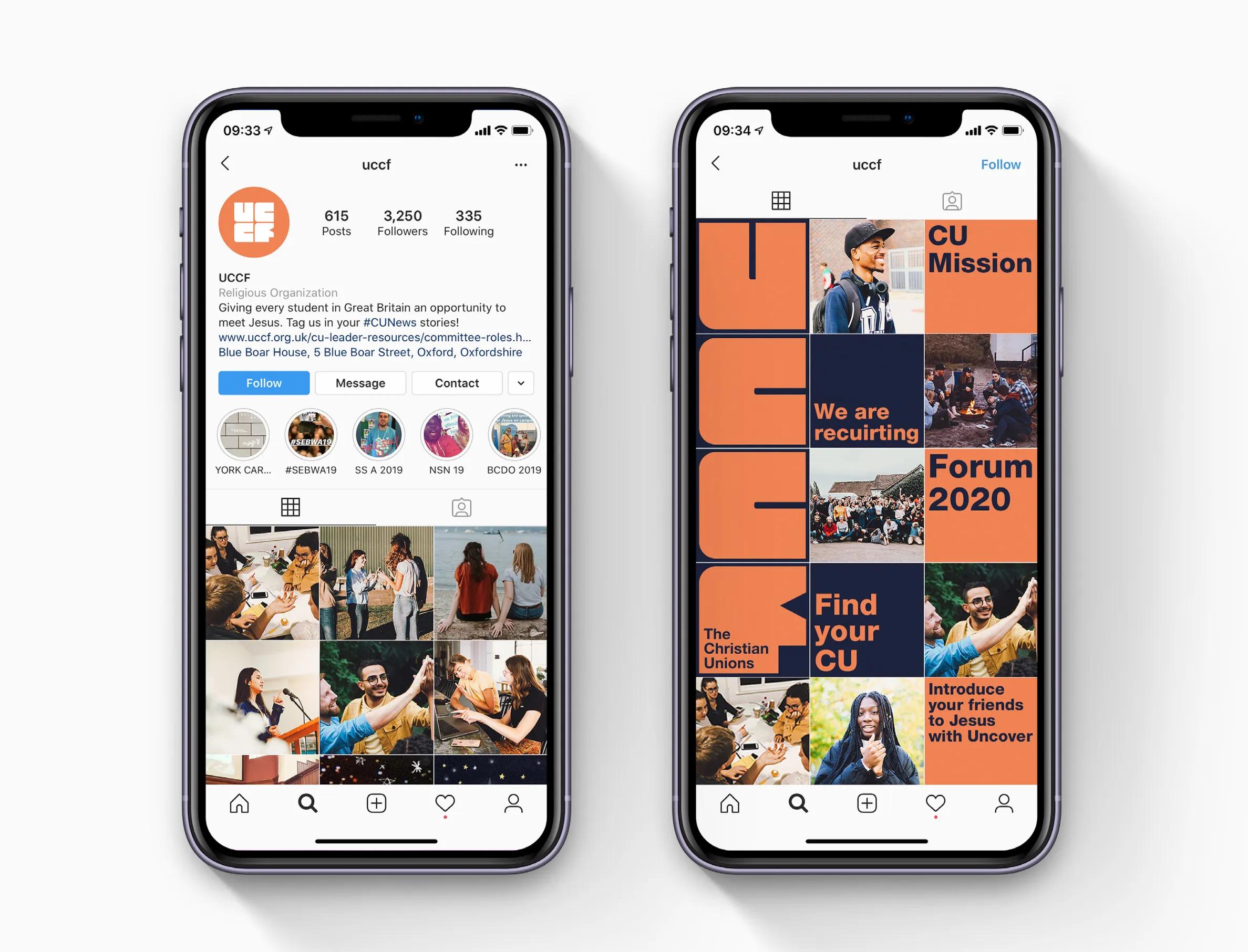 UCCF instagram social media profile