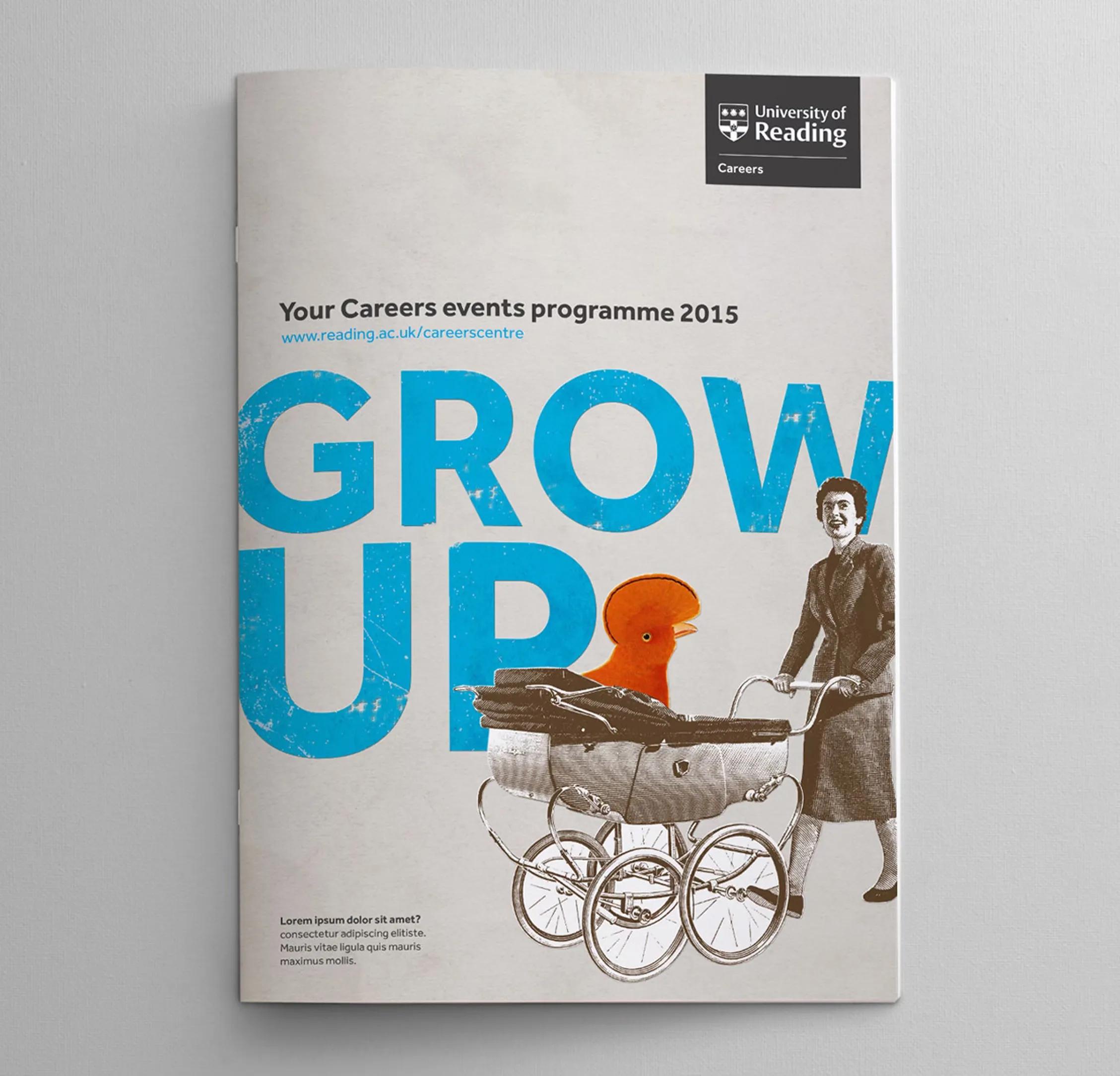 Booklet cover with the title 'grow up'