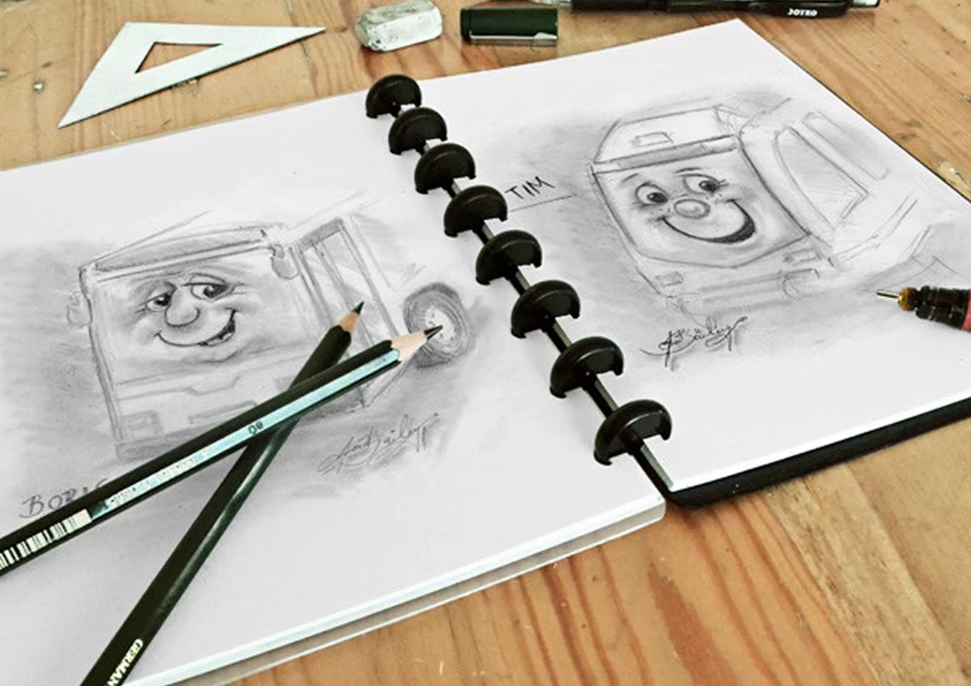 Sketches of the transport characters