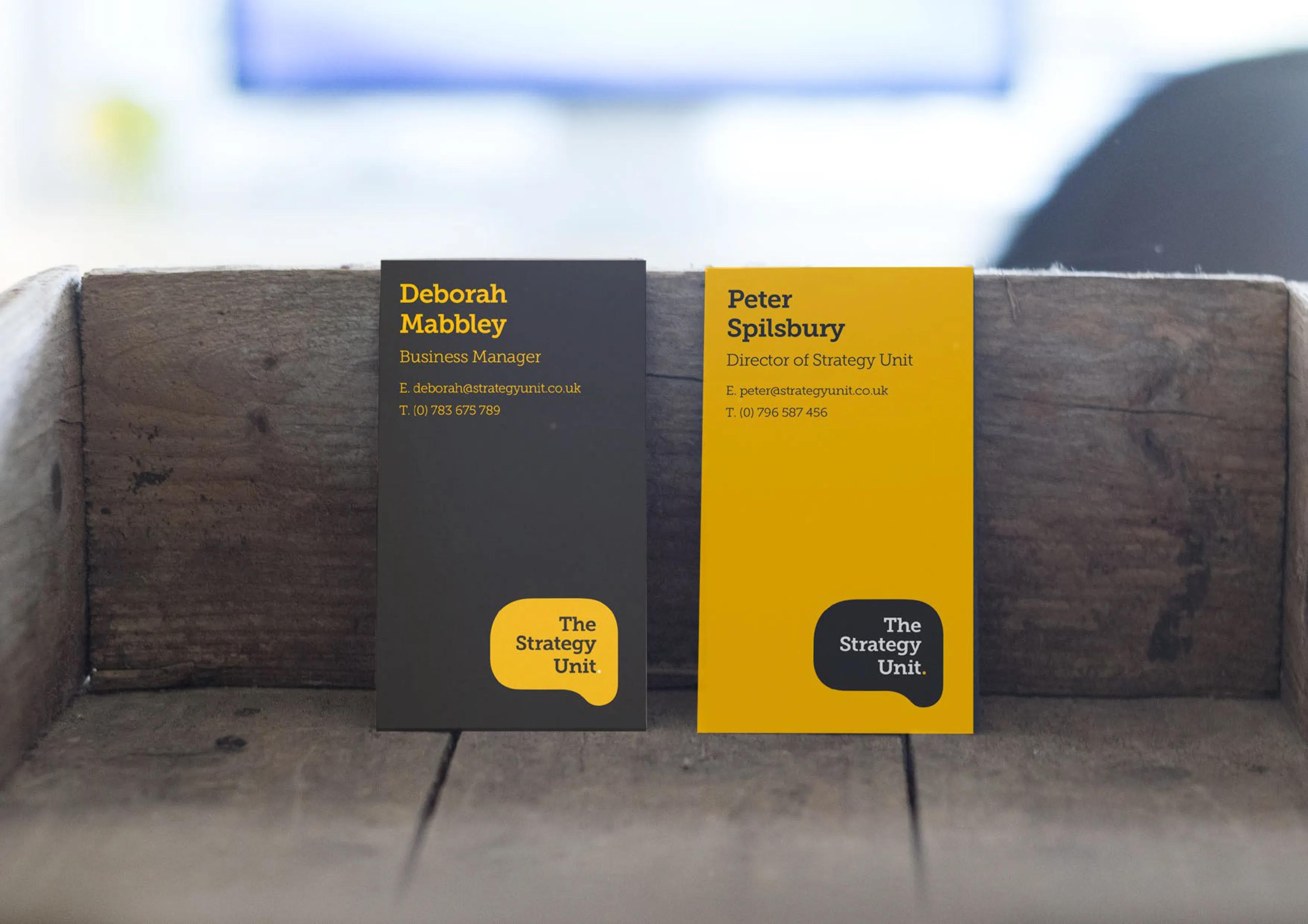Strategy Unit business cards