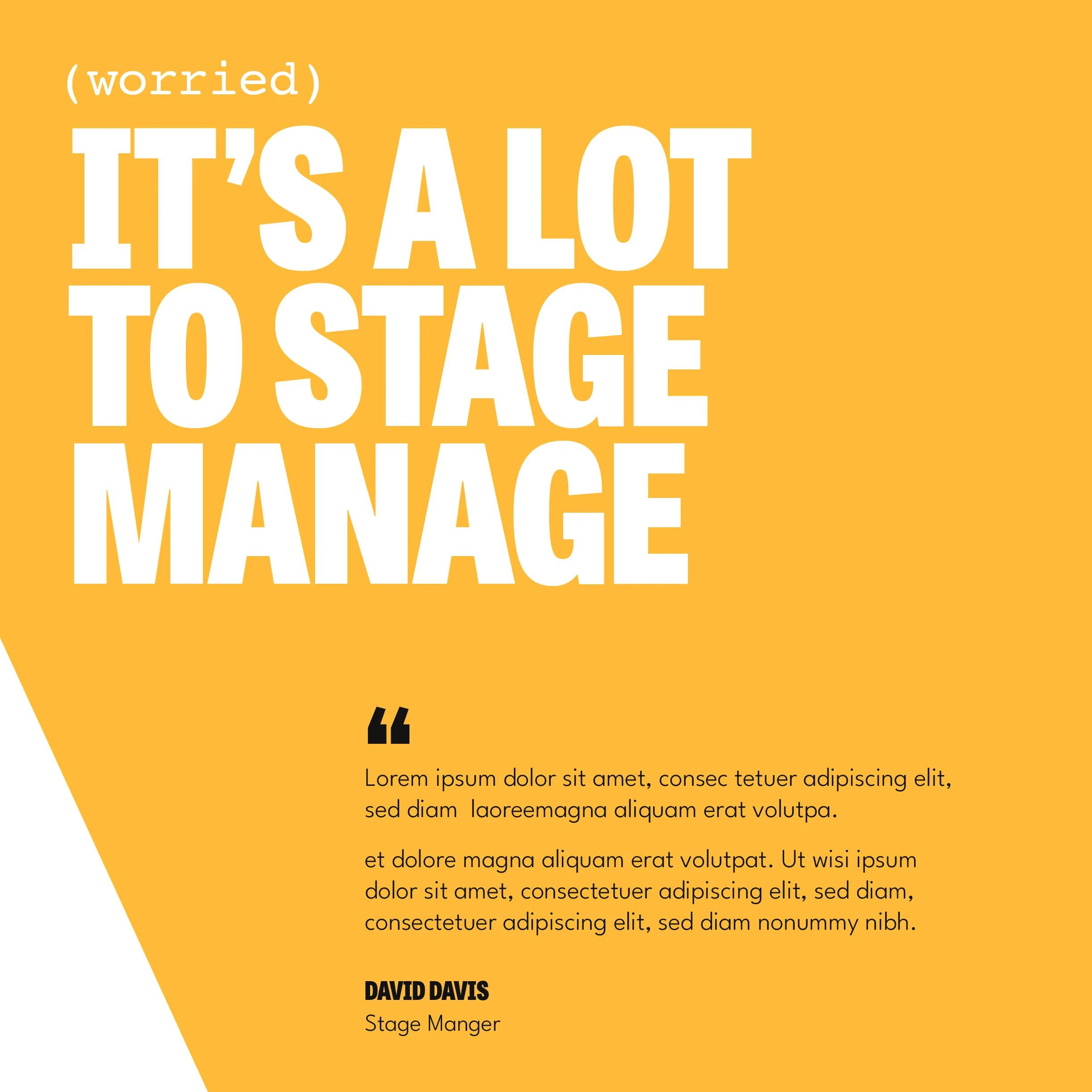 It's a lot to stage manage instagram post