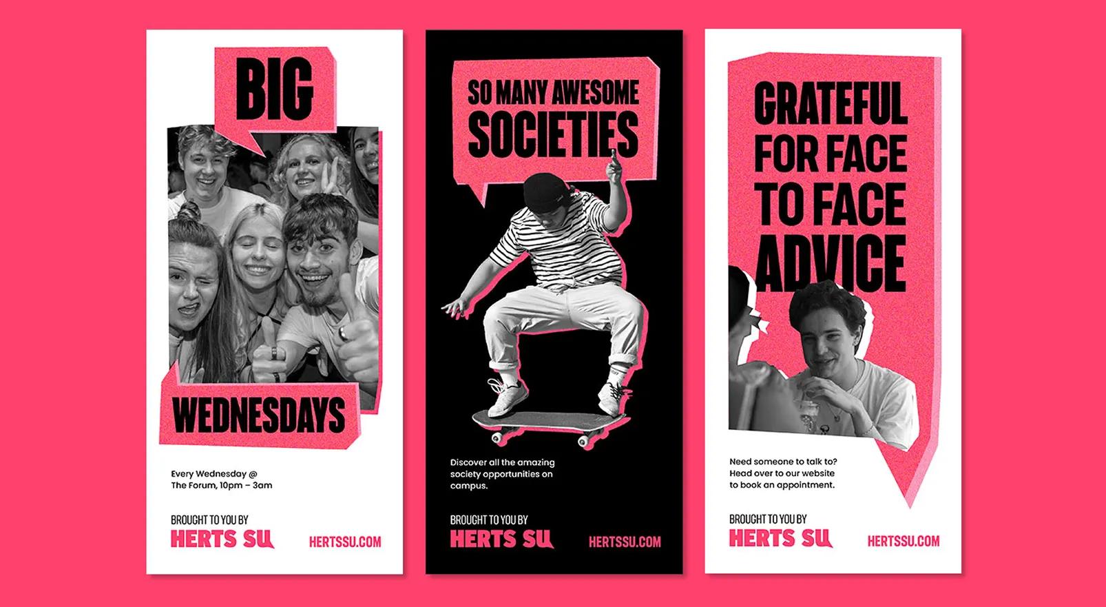 Rebrand for Herts Student Union - University branding