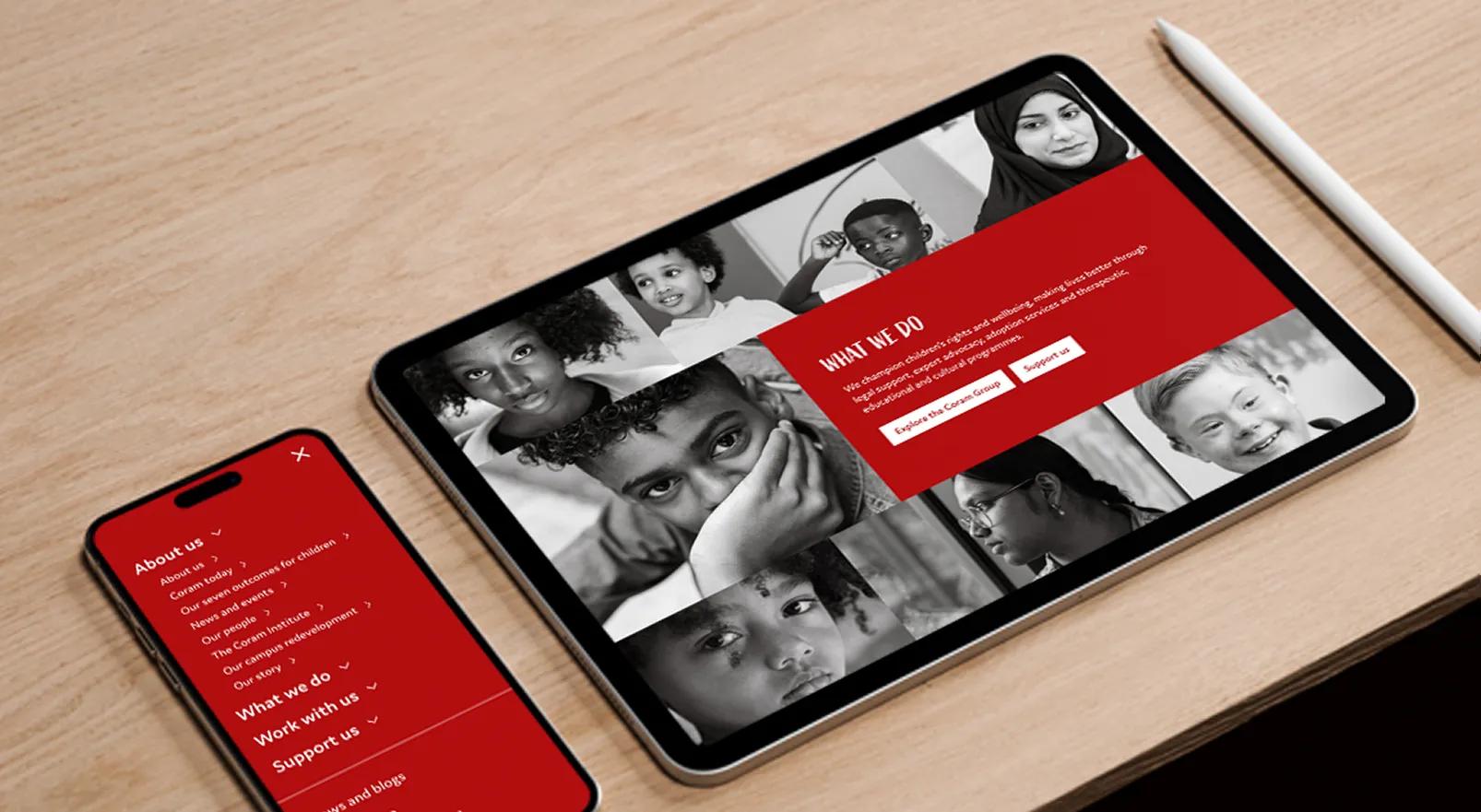 Coram Charity wordpress website