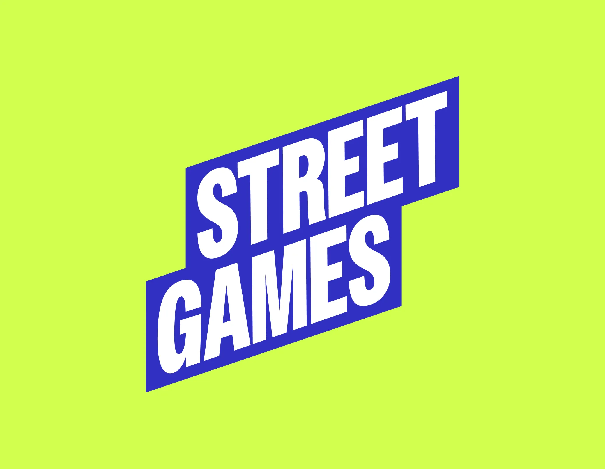 streetgames logo on a lime green background