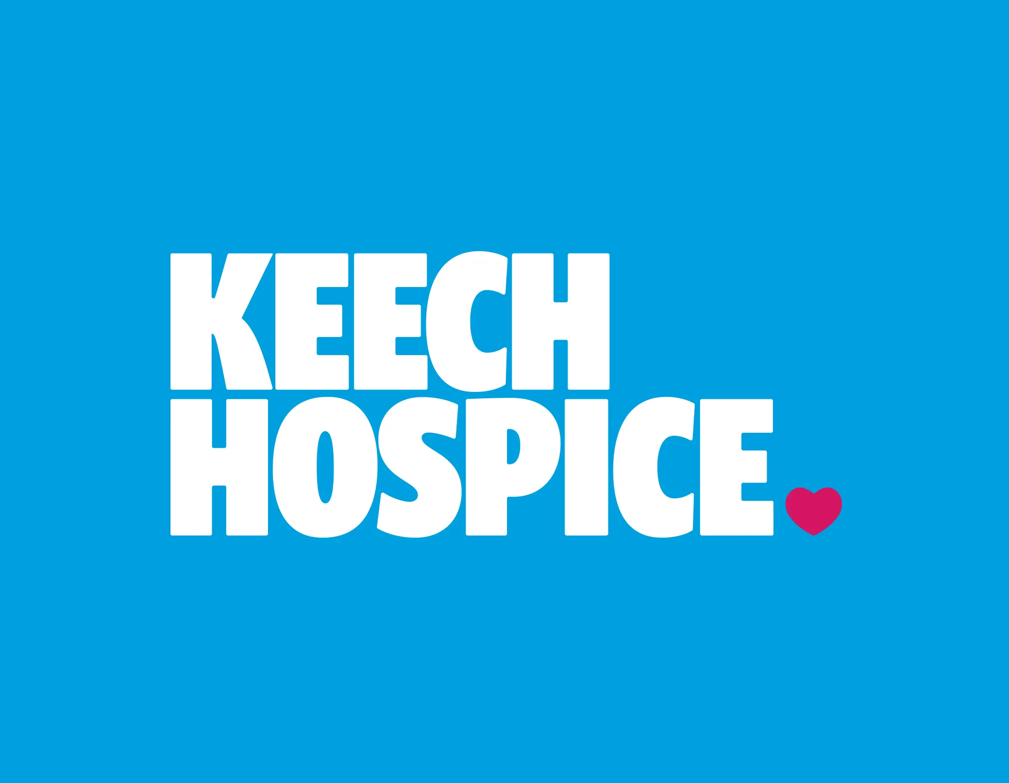 keech hospice logo displayed on a blue background