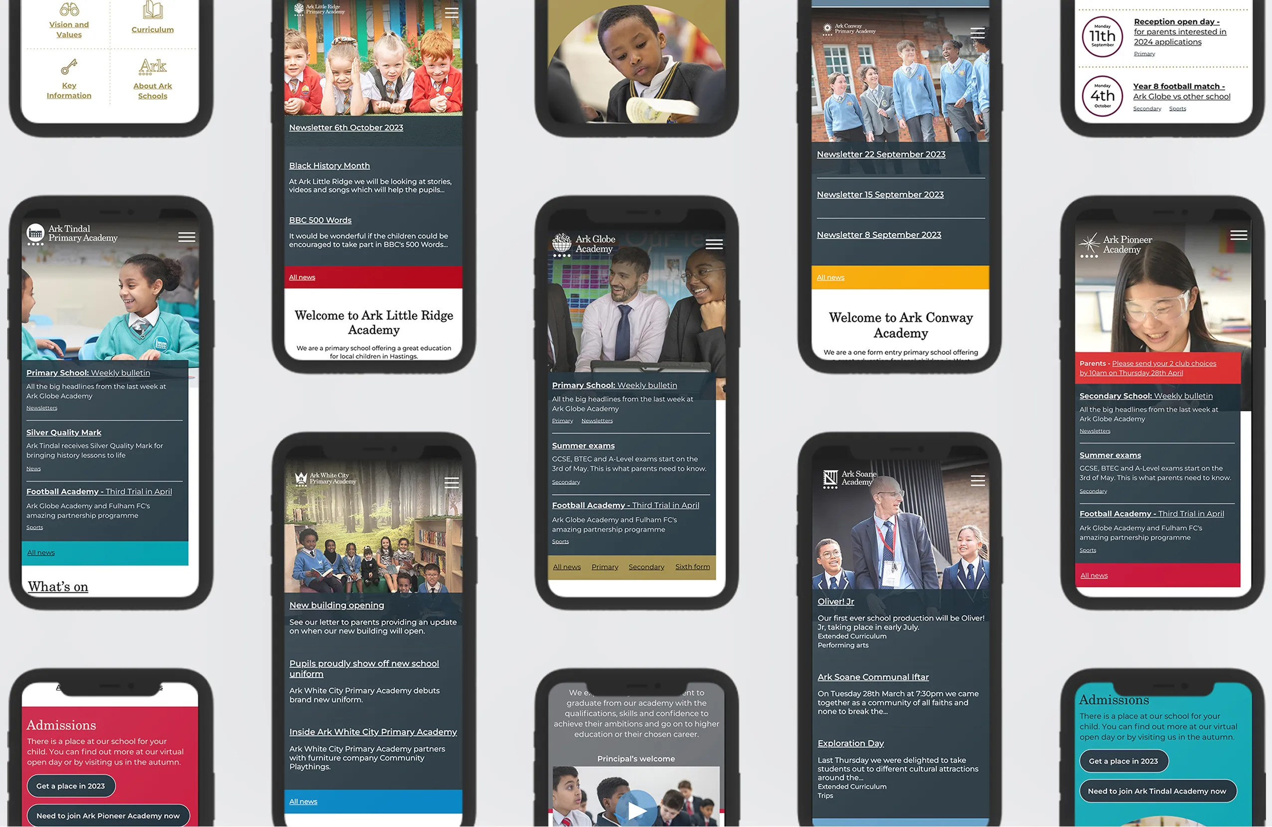 Ark Schools website design
